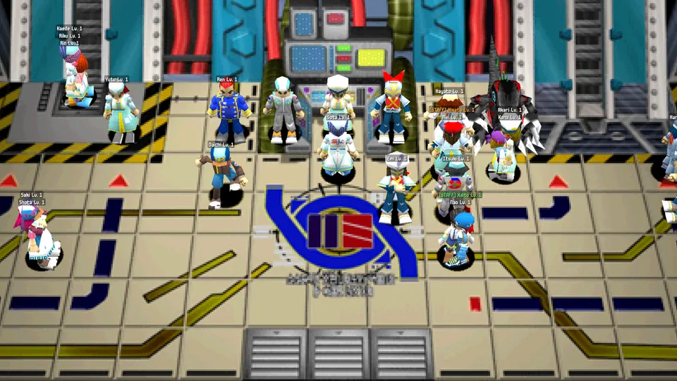 Tamers with name tags in the Main Gate